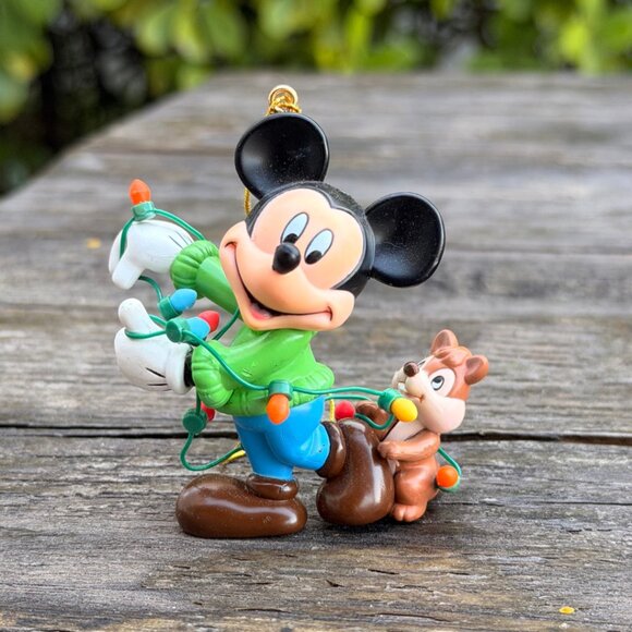 Lot of 4 DISNEY Hallmark MICKEY Mouse Christmas ornaments Golf Graduation Lights - Picture 12 of 16